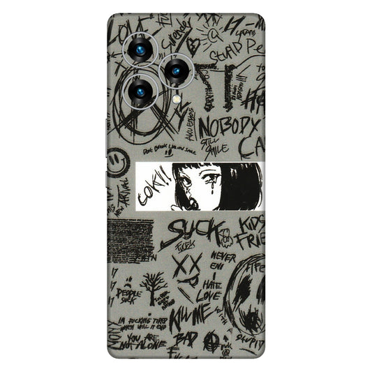 Lava Phone Skins (All Models) - Never Have Love Anime - 3D Embossed Finish (L-260) LAVA Blaze Curve (5G)