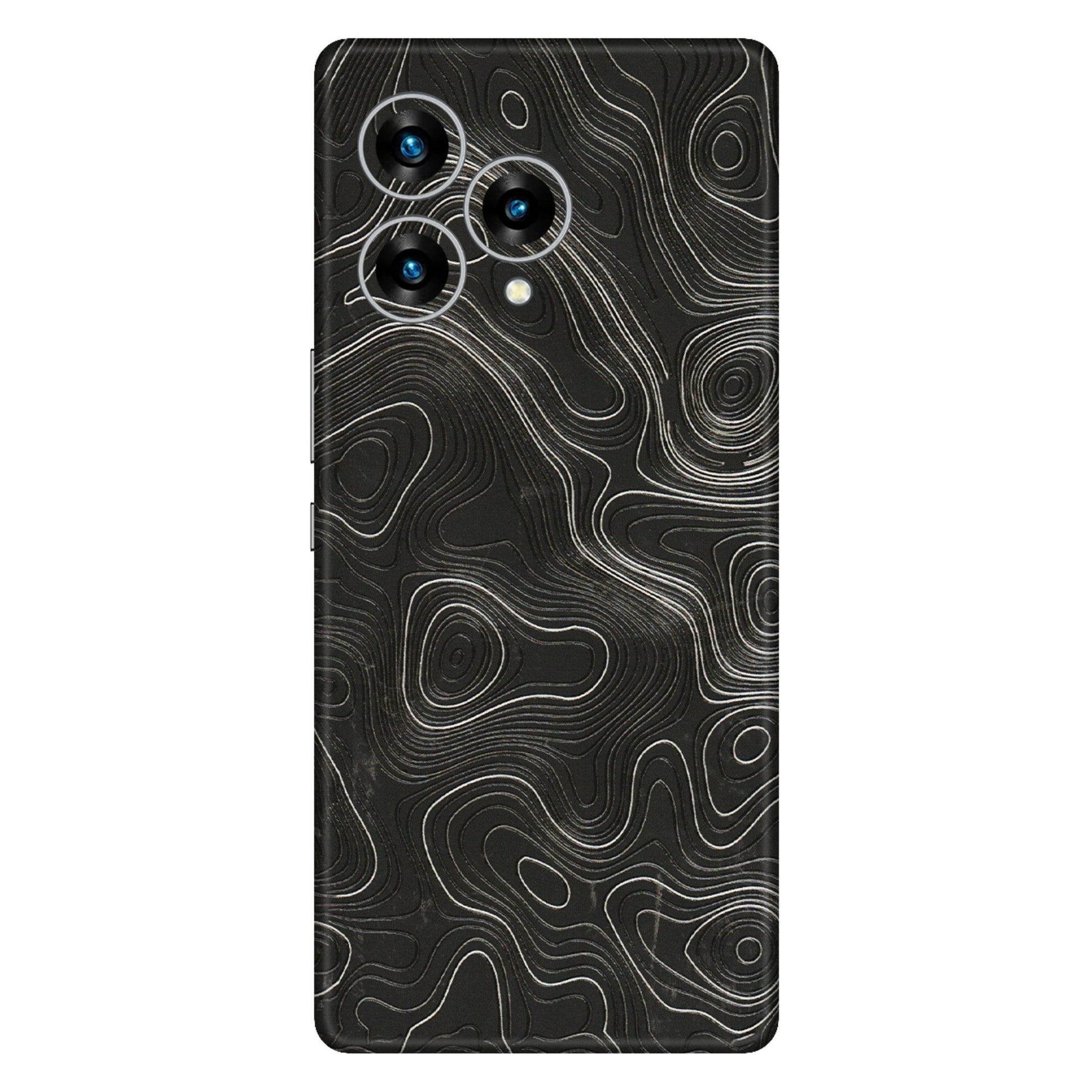 Lava Phone Skins (All Models) - Abstract White Line Map - 3D Embossed Finish (L-269) LAVA Blaze Curve (5G)