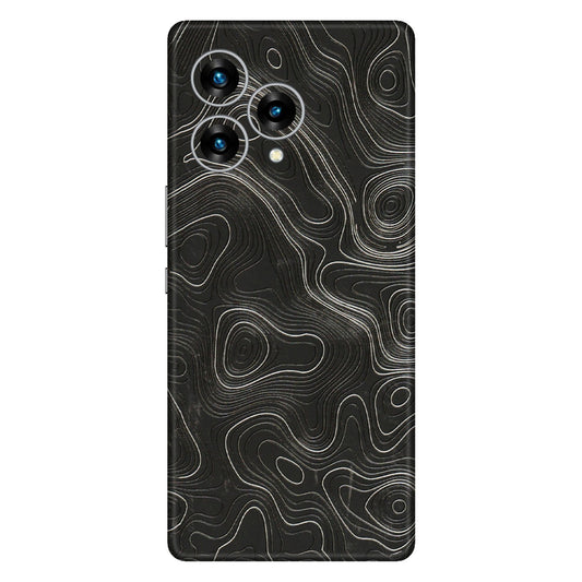 Lava Phone Skins (All Models) - Abstract White Line Map - 3D Embossed Finish (L-269) LAVA Blaze Curve (5G)