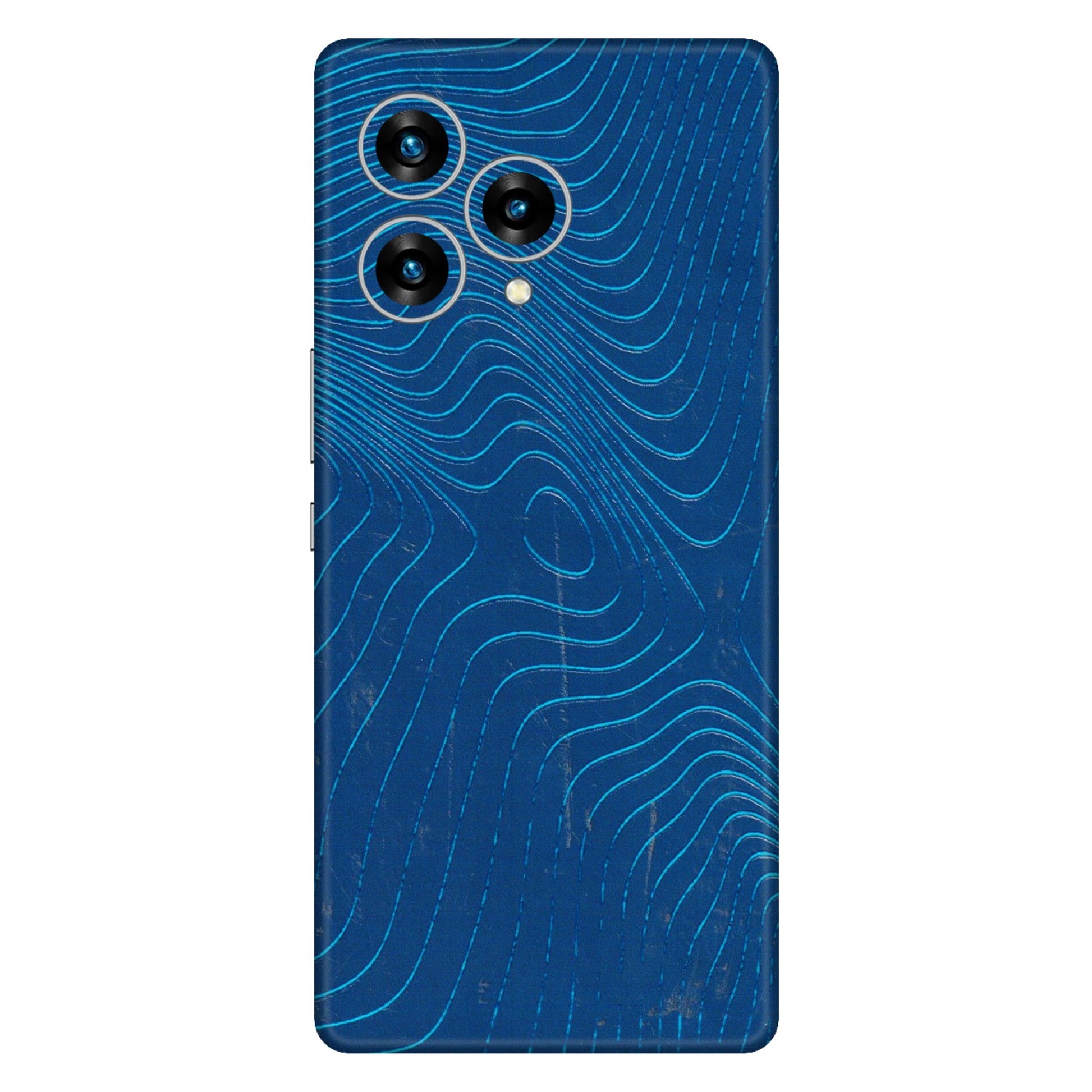 Lava Phone Skins (All Models) - Abstract Blue Line Map - 3D Embossed Finish (L-272) LAVA Blaze Curve (5G)