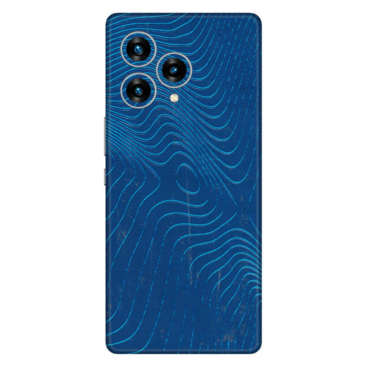 Lava Phone Skins (All Models) - Abstract Blue Line Map - 3D Embossed Finish (L-272) LAVA Blaze Curve (5G)