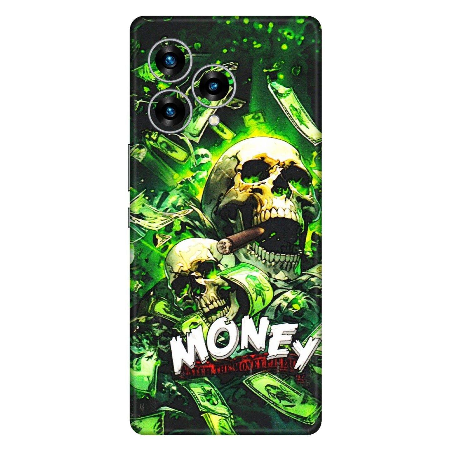 Lava Phone Skins (All Models) - Skull Money - 3D Embossed Finish (L-303) LAVA Blaze Curve (5G)