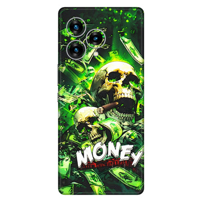Lava Phone Skins (All Models) - Skull Money - 3D Embossed Finish (L-303) LAVA Blaze Curve (5G)