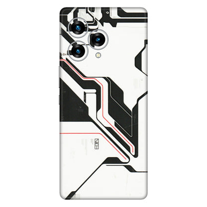 Lava Phone Skins (All Models) - White Techy Logo - 3D Embossed Finish (L-312) LAVA Blaze Curve (5G)