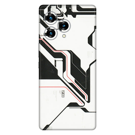 Lava Phone Skins (All Models) - White Techy Logo - 3D Embossed Finish (L-312) LAVA Blaze Curve (5G)