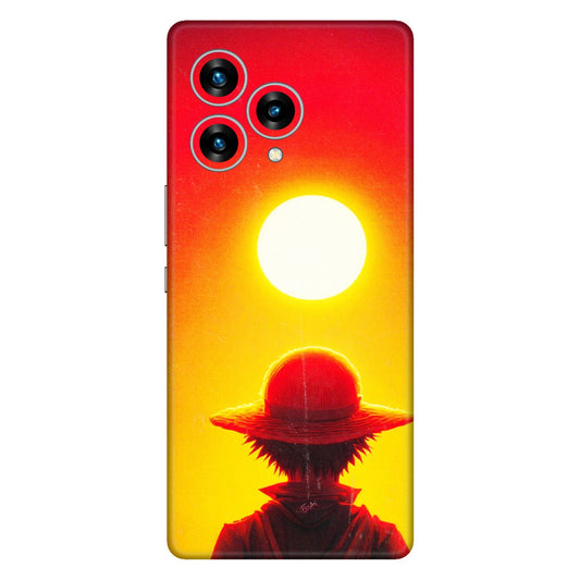 Lava Phone Skins (All Models) - Cool Sunset With Monkey D.Luffy Anime - 3D Embossed Finish (L-329) LAVA Blaze Curve (5G)