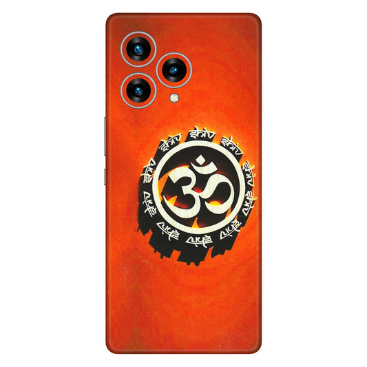 Lava Phone Skins (All Models) - Aum Shiv Orange - 3D Embossed Finish (L-32) LAVA Blaze Curve (5G)