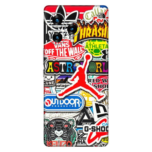 Lava Phone Skins (All Models) - Multi Brands Sticker Graffiti - 3D Embossed Finish (L-37) LAVA Blaze Curve (5G)