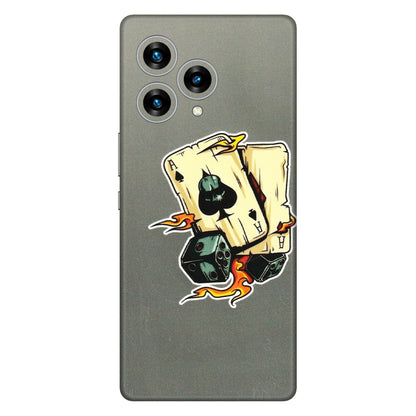 Lava Phone Skins (All Models) - Grey Cards Of Ace - 3D Embossed Finish (L-77) LAVA Blaze Curve (5G)