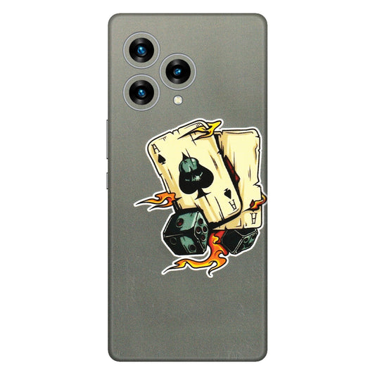 Lava Phone Skins (All Models) - Grey Cards Of Ace - 3D Embossed Finish (L-77) LAVA Blaze Curve (5G)