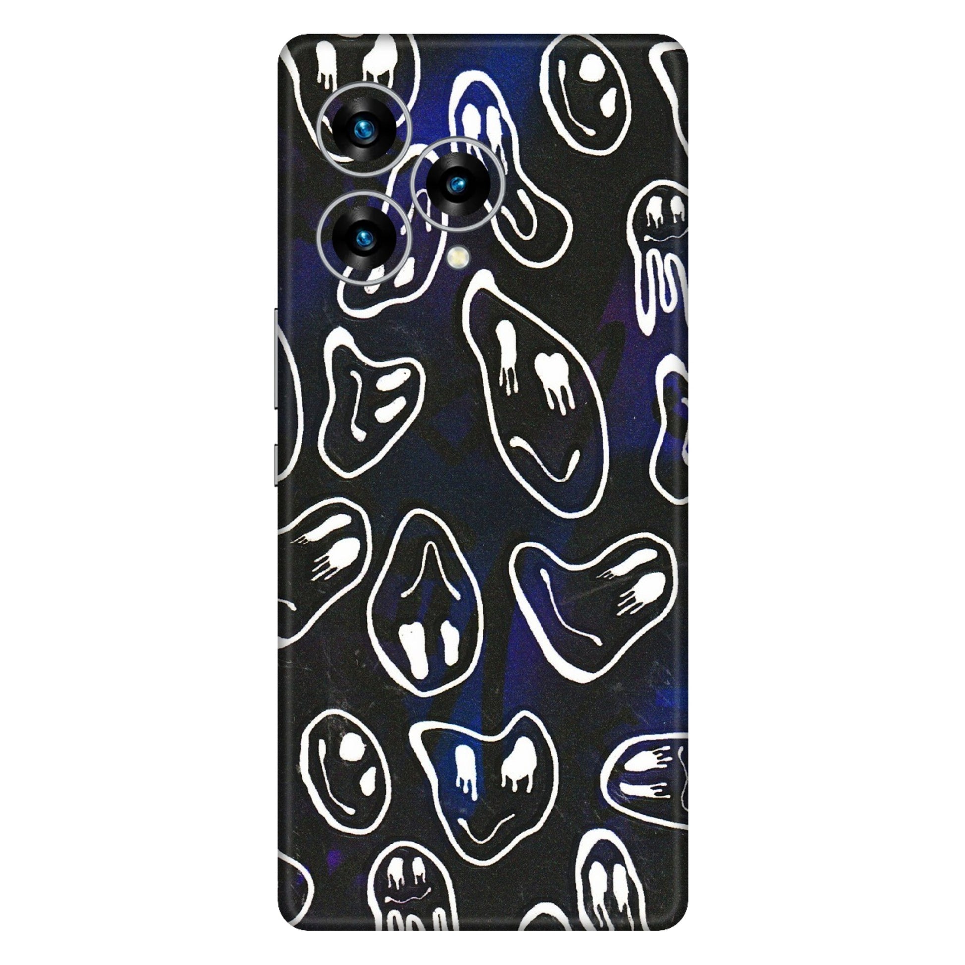 Lava Phone Skins (All Models) - Distorted Smileys - 3D Embossed Finish (L-92) LAVA Blaze Curve (5G)
