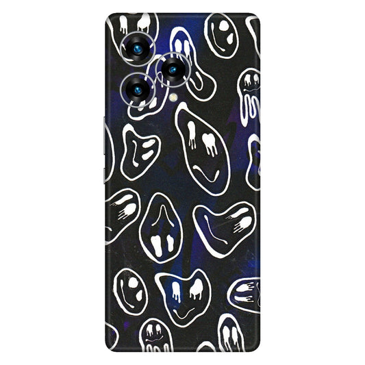 Lava Phone Skins (All Models) - Distorted Smileys - 3D Embossed Finish (L-92) LAVA Blaze Curve (5G)