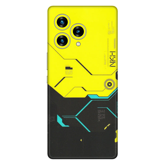 Lava Phone Skins (All Models) - Black Yellow Technica - Matte Finish (M-53) LAVA Blaze Curve (5G)