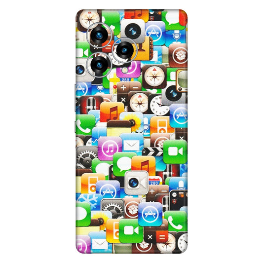 Lava Phone Skins (All Models) - All Apple Icons - Matte Finish (M-93) LAVA Blaze Curve (5G)