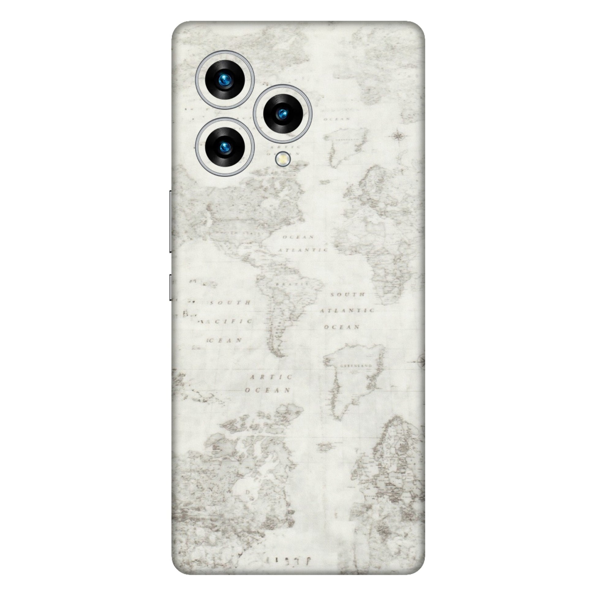 Lava Phone Skins (All Models) - World Travel Map - Transparent Finish (T-04) LAVA Blaze Curve (5G)