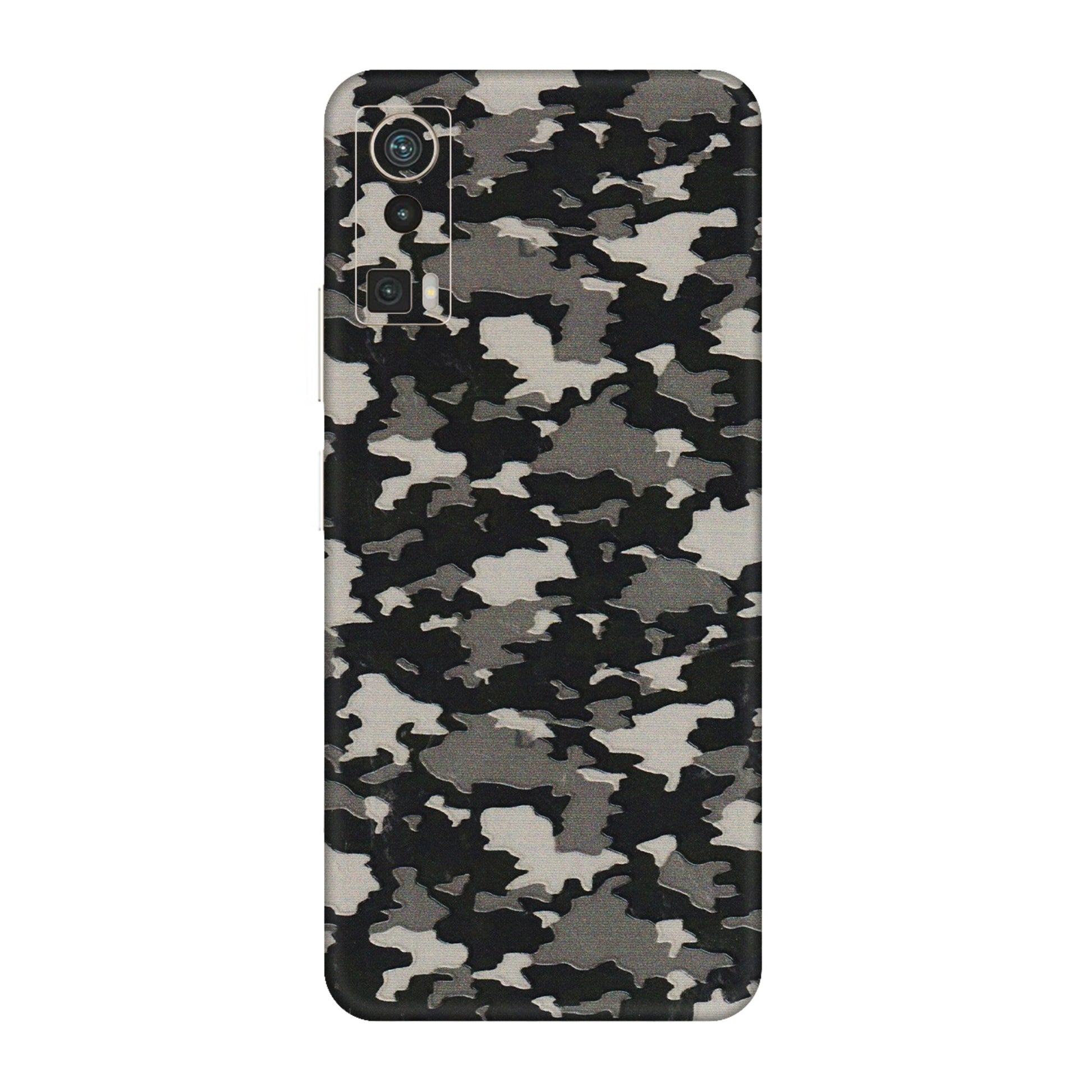 Lava Phone Skins (All Models) - Black/Grey Camoflaunge - 3D Embossed Finish (L-142) LAVA Blaze Pro