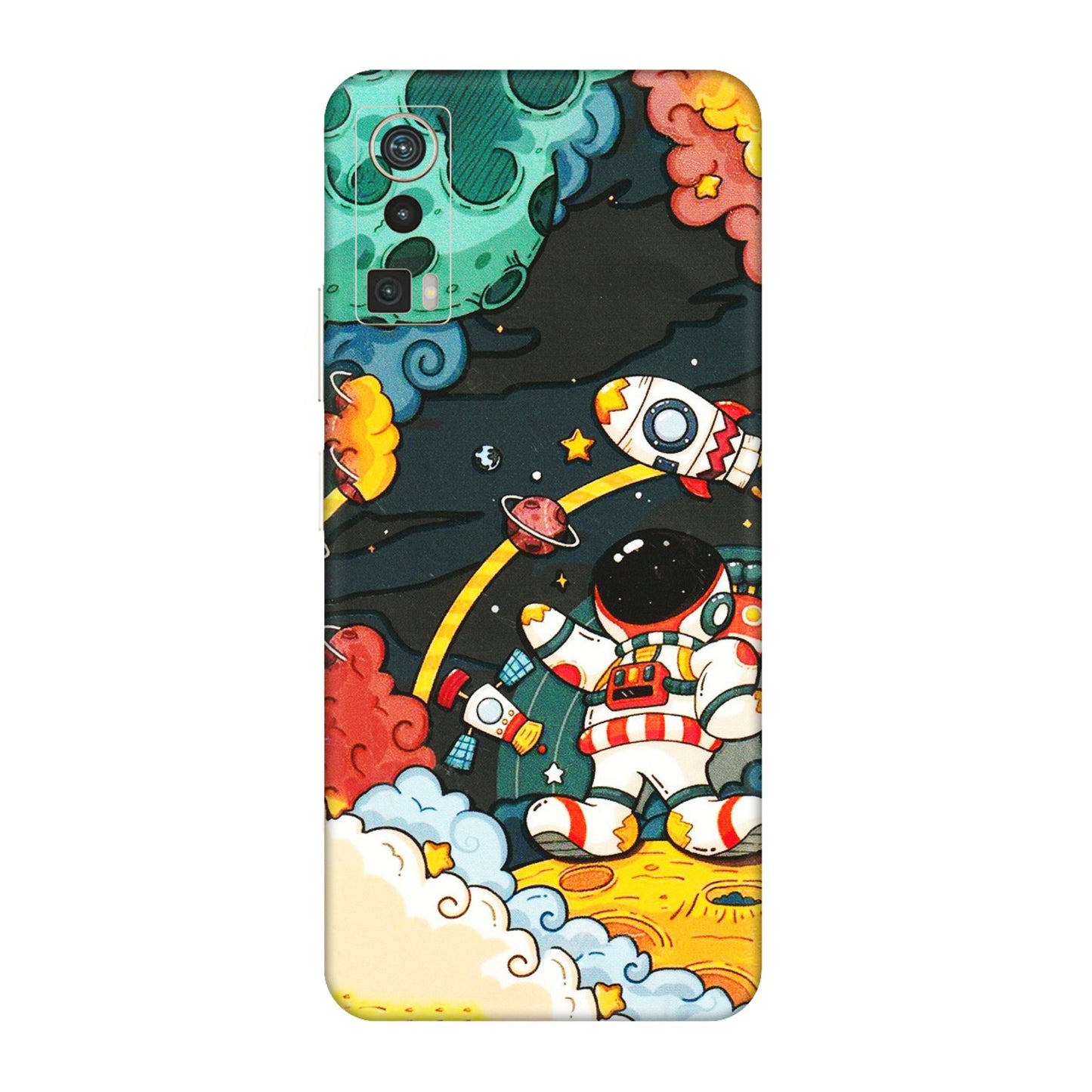 Lava Phone Skins (All Models) - Astronauts & Spaceship - 3D Embossed Finish (L-145) LAVA Blaze Pro