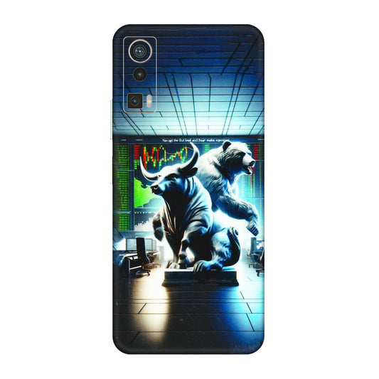Lava Phone Skins (All Models) - Stock Market Sensex Bear vs Bulls - 3D Embossed Finish (L-15) LAVA Blaze Pro
