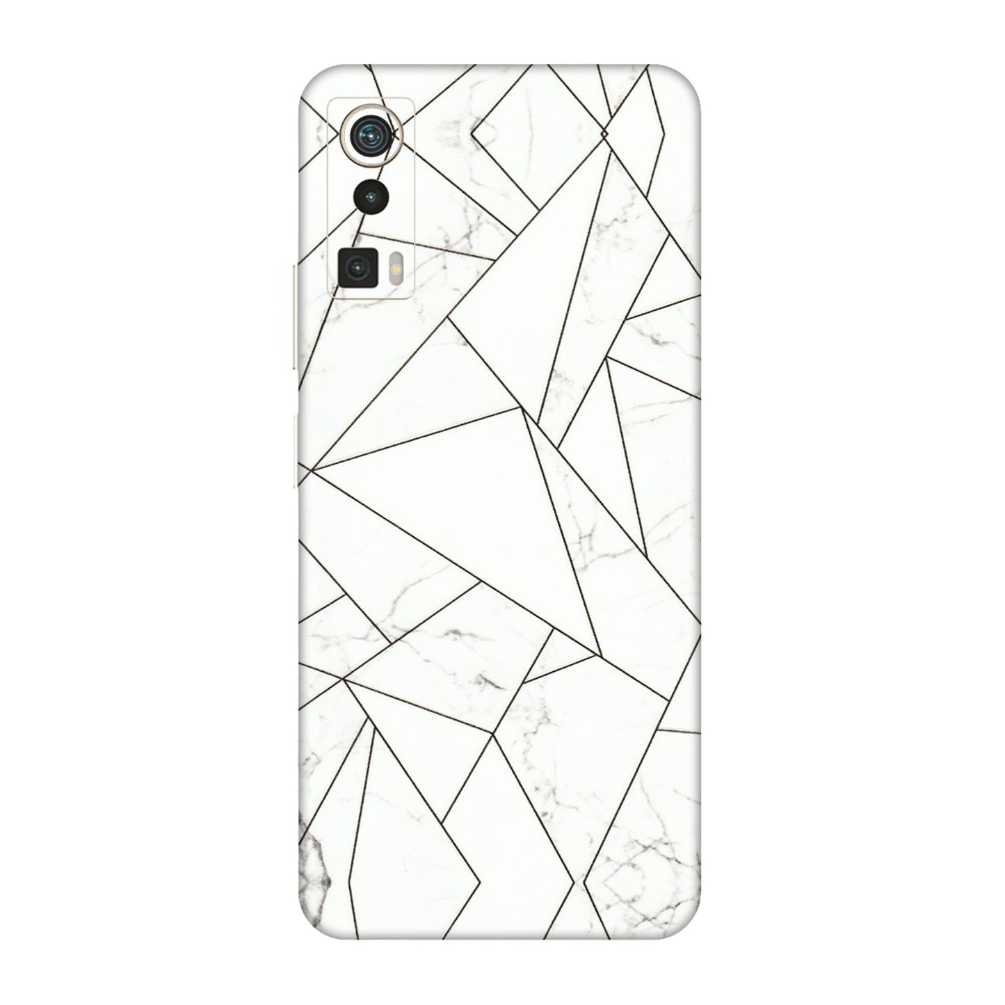 Lava Phone Skins (All Models) - Luxury White Marble Effect - 3D Embossed Finish (L-168) LAVA Blaze Pro