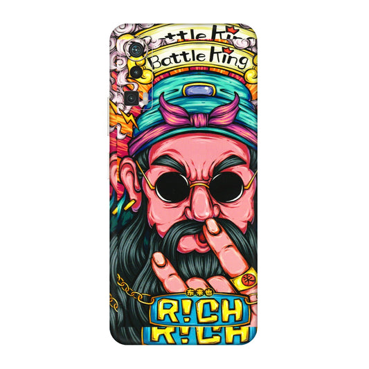 Lava Phone Skins (All Models) - Battle King Dude Face - 3D Embossed Finish (L-178) LAVA Blaze Pro