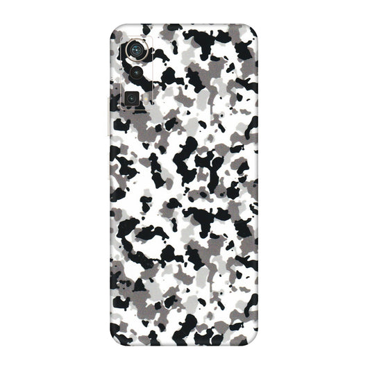 Lava Phone Skins (All Models) - White Black Camouflage - 3D Embossed Finish (L-18) LAVA Blaze Pro