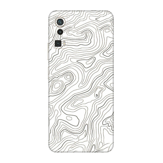 Lava Phone Skins (All Models) - White Black Swirls - 3D Embossed Finish (L-219) LAVA Blaze Pro
