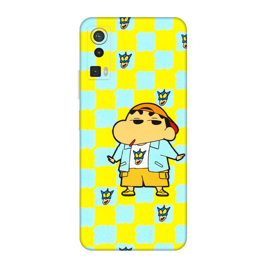 Lava Phone Skins (All Models) - Yellow Blue Shinchan Cute - 3D Embossed Finish (L-221) LAVA Blaze Pro