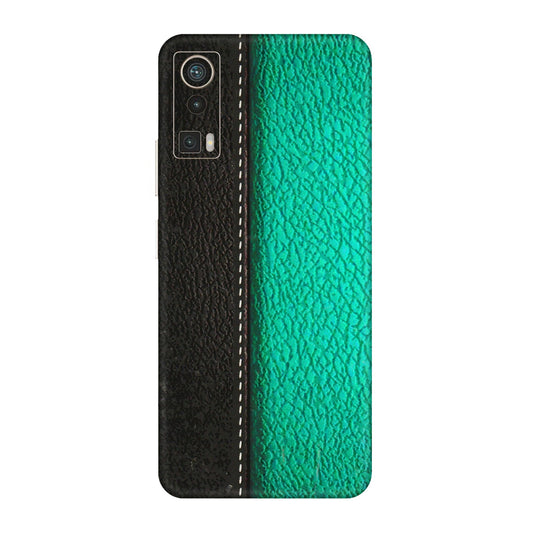 Lava Phone Skins (All Models) - Black Green Dual Leather Stich - 3D Embossed Finish (L-233) LAVA Blaze Pro