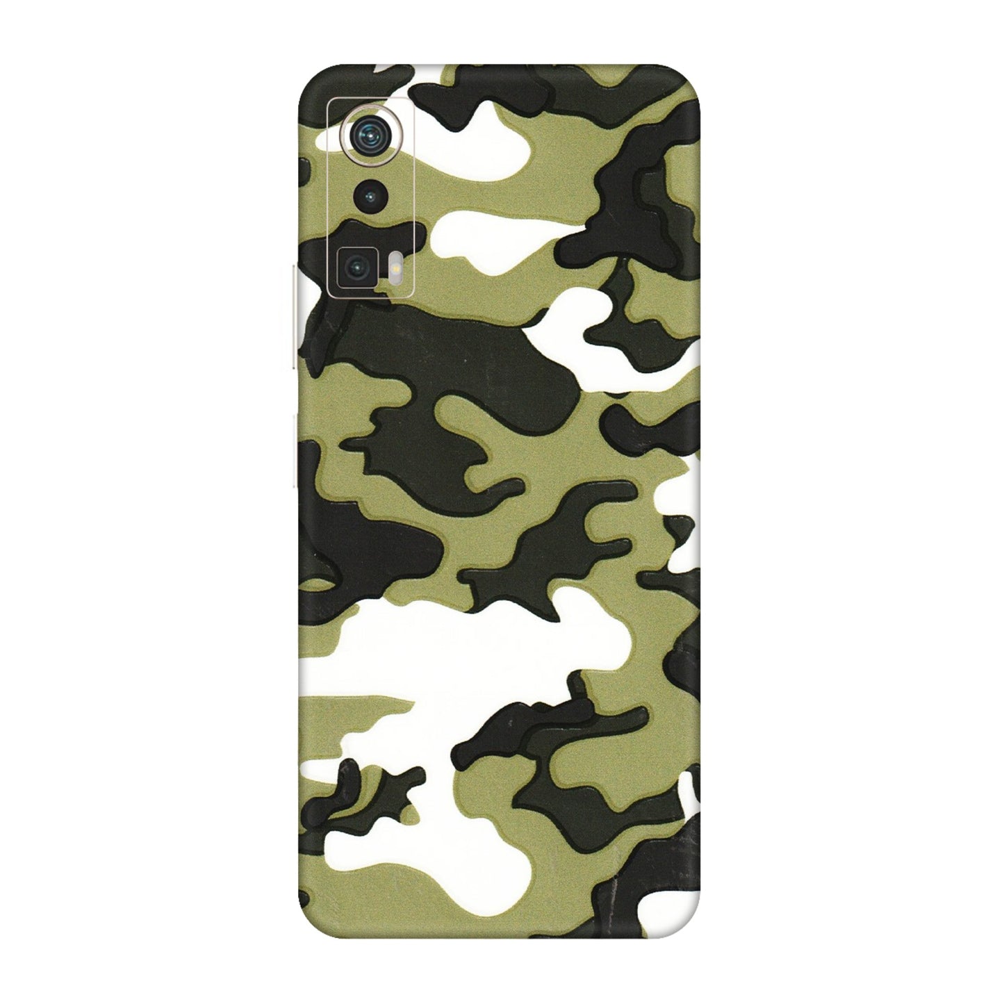 Lava Phone Skins (All Models) - Camouflages White And Green - 3D Embossed Finish (L-243) LAVA Blaze Pro