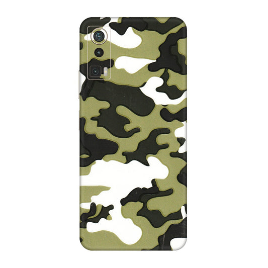 Lava Phone Skins (All Models) - Camouflages White And Green - 3D Embossed Finish (L-243) LAVA Blaze Pro