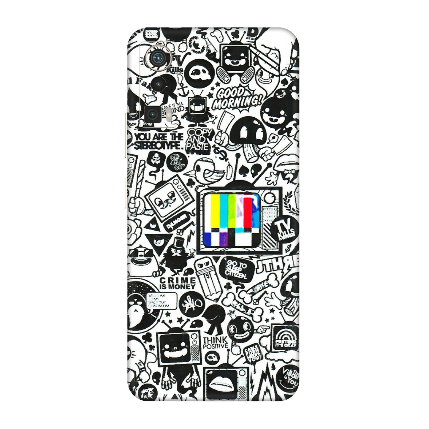 Lava Phone Skins (All Models) - Doodles Positive Art - 3D Embossed Finish (L-263) LAVA Blaze Pro