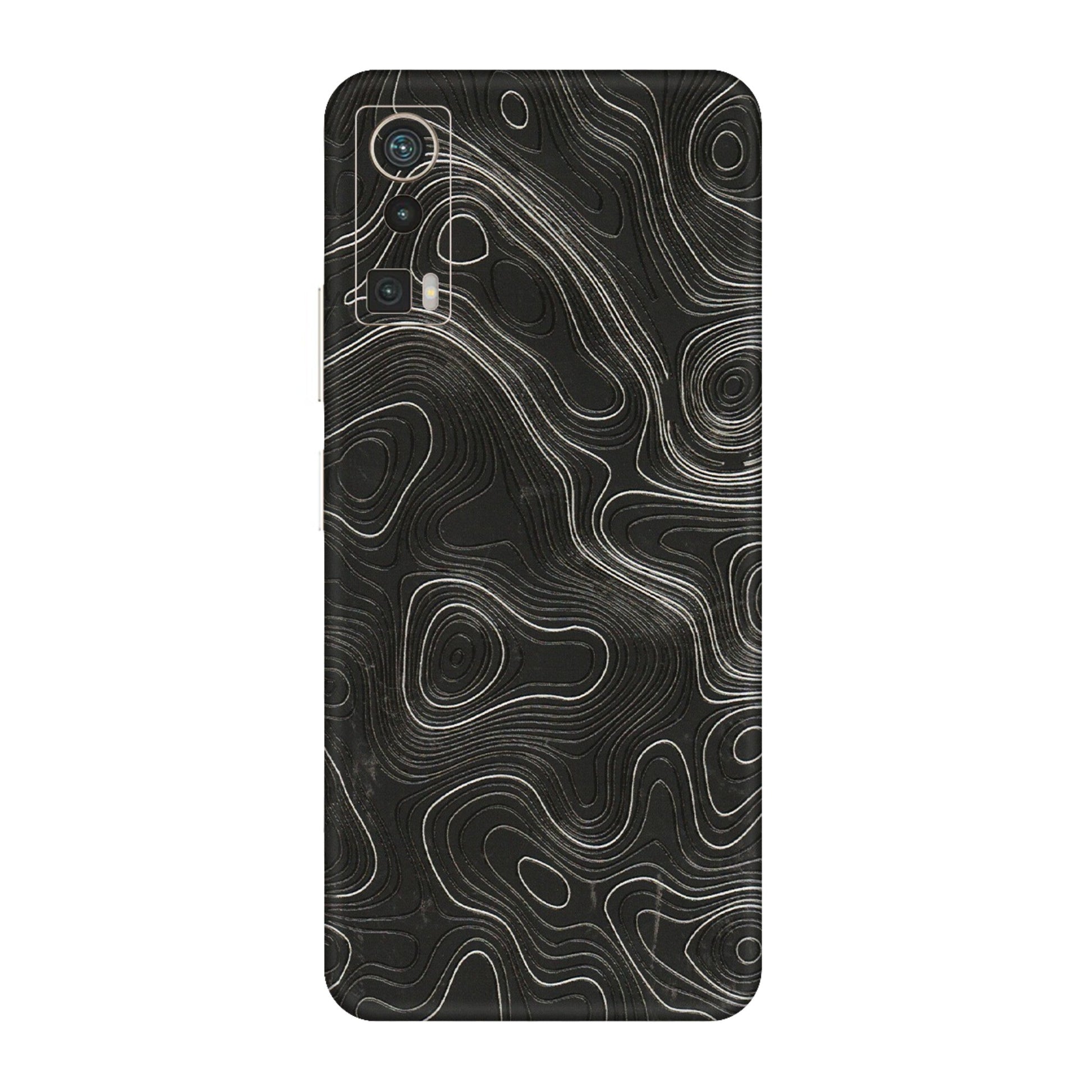 Lava Phone Skins (All Models) - Abstract White Line Map - 3D Embossed Finish (L-269) LAVA Blaze Pro