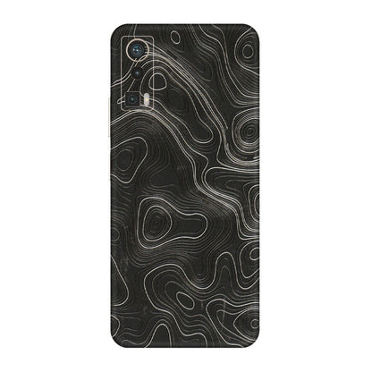 Lava Phone Skins (All Models) - Abstract White Line Map - 3D Embossed Finish (L-269) LAVA Blaze Pro