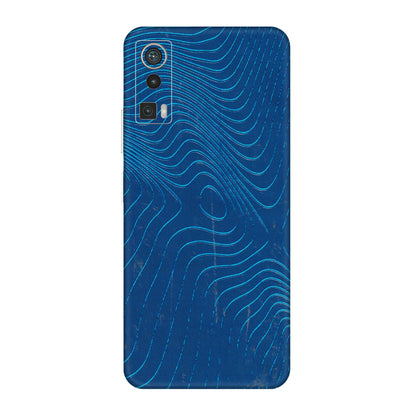 Lava Phone Skins (All Models) - Abstract Blue Line Map - 3D Embossed Finish (L-272) LAVA Blaze Pro