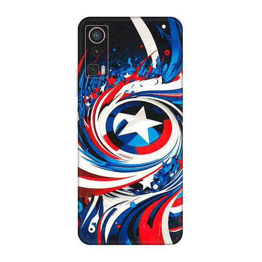 Lava Phone Skins (All Models) - Captain America Logo - 3D Embossed Finish (L-307) LAVA Blaze Pro