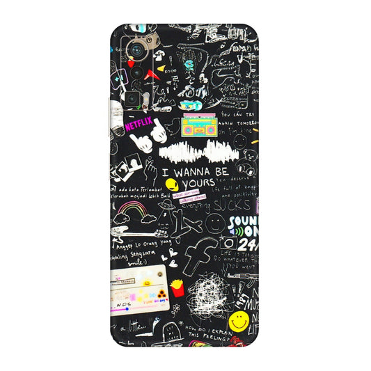 Lava Phone Skins (All Models) - Black Creatives Doodles - 3D Embossed Finish (L-311) LAVA Blaze Pro