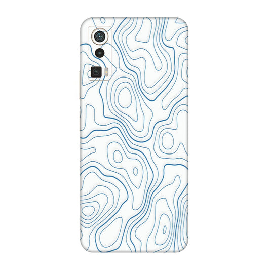 Lava Phone Skins (All Models) - Blue And White Swirls - Matte Finish (M-139) LAVA Blaze Pro
