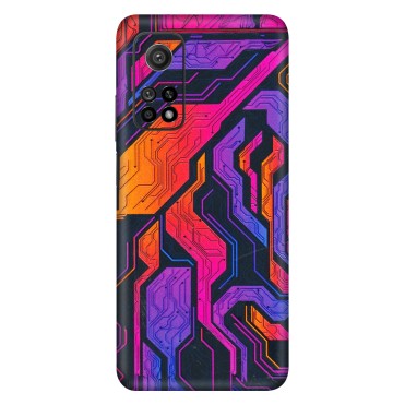 Xiaomi Redmi Phone Skins (All Models) - Tech Circuits Futuristic - 3D Embossed Finish (L-07) Mi 10T 5G