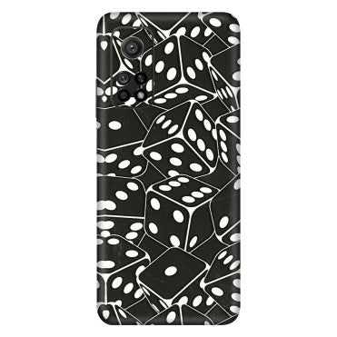 Xiaomi Redmi Phone Skins (All Models) - Big Black Dices - 3D Embossed Finish (L-106) Mi 10T 5G