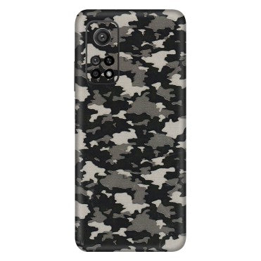 Xiaomi Redmi Phone Skins (All Models) - Black/Grey Camoflaunge - 3D Embossed Finish (L-142) Mi 10T 5G