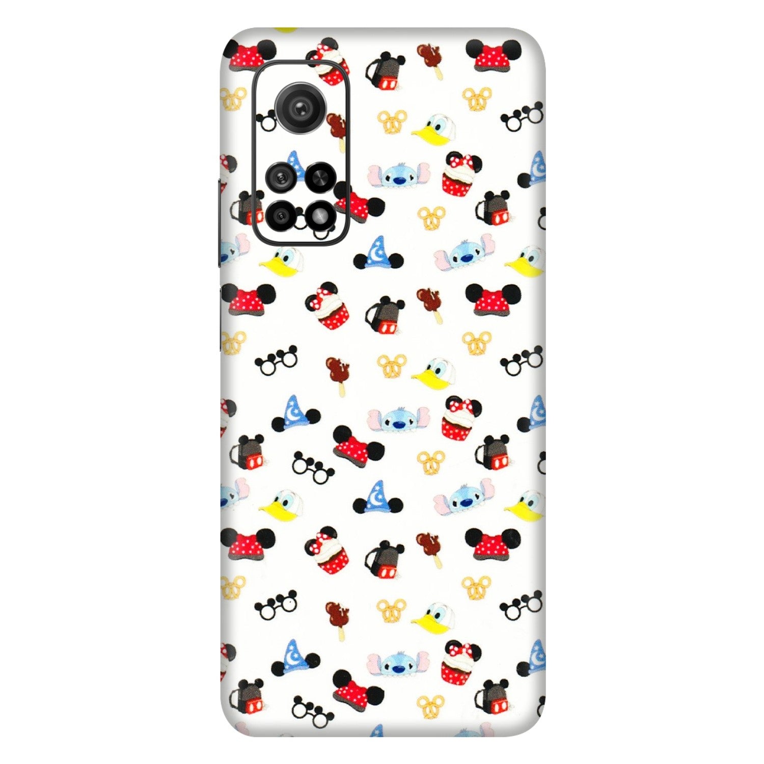 Xiaomi Redmi Phone Skins (All Models) - Minnie Mouse & Donald Doodles s - 3D Embossed Finish (L-194) Mi 10T 5G