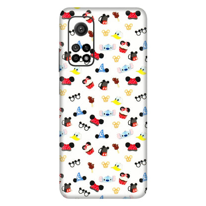 Xiaomi Redmi Phone Skins (All Models) - Minnie Mouse & Donald Doodles s - 3D Embossed Finish (L-194) Mi 10T 5G