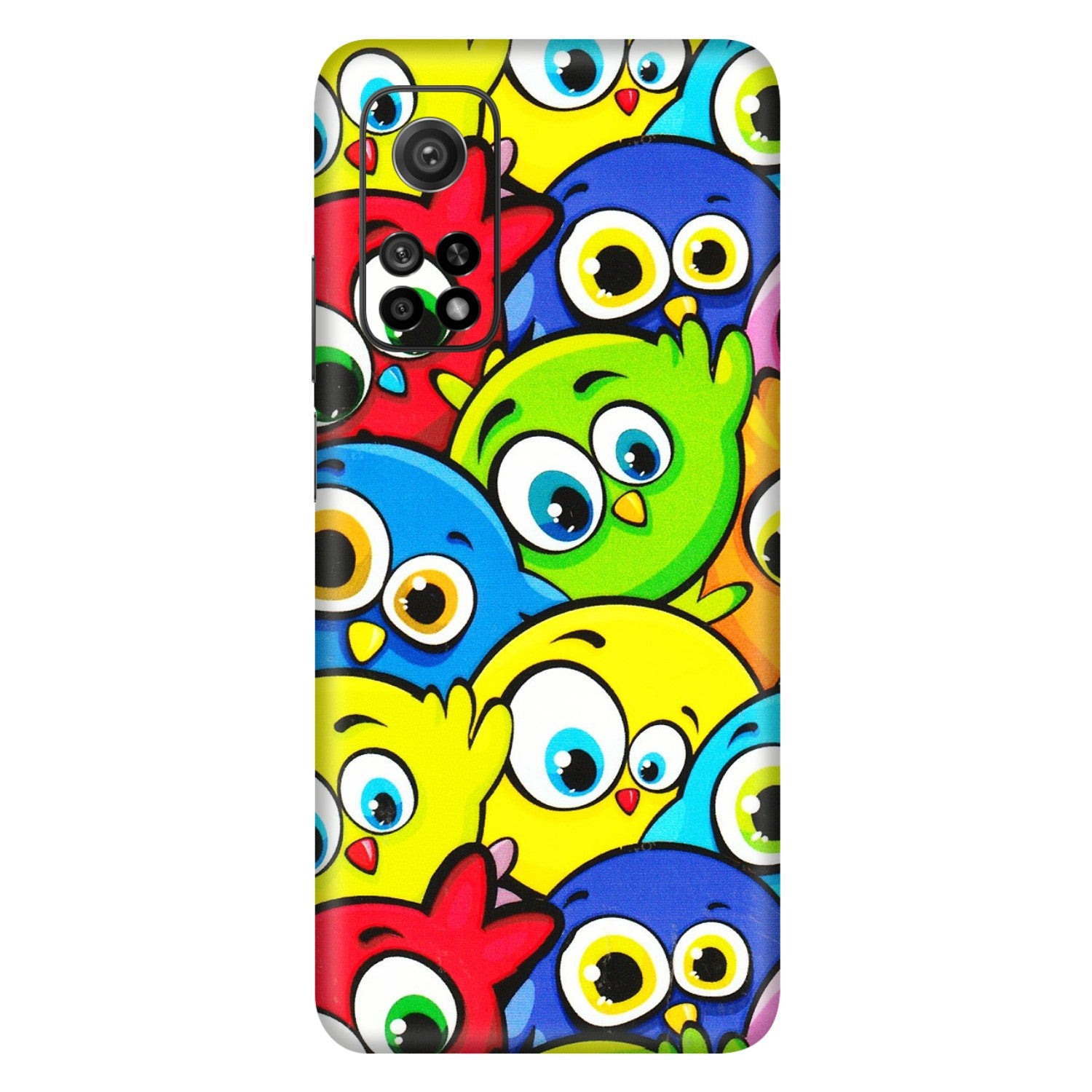 Xiaomi Redmi Phone Skins (All Models) - Cute Fluffy Birds - 3D Embossed Finish (L-213) Mi 10T 5G
