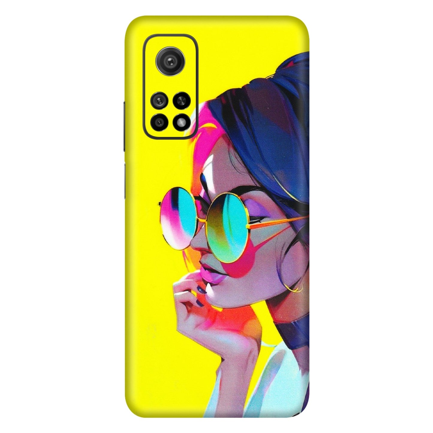 Xiaomi Redmi Phone Skins (All Models) - Bold Stylish Girl - 3D Embossed Finish (L-222) Mi 10T 5G