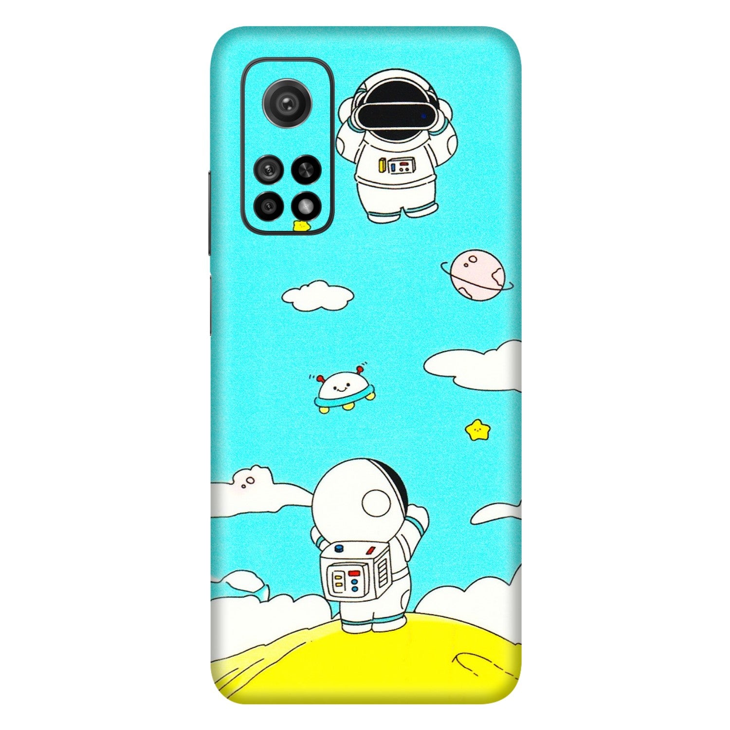Xiaomi Redmi Phone Skins (All Models) - Blue Skies Astro Float - 3D Embossed Finish (L-230) Mi 10T 5G