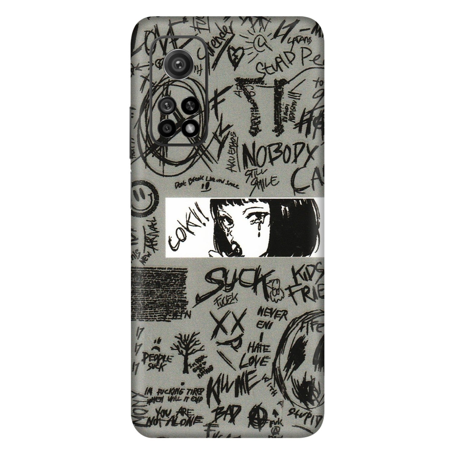 Xiaomi Redmi Phone Skins (All Models) - Never Have Love Anime - 3D Embossed Finish (L-260) Mi 10T 5G