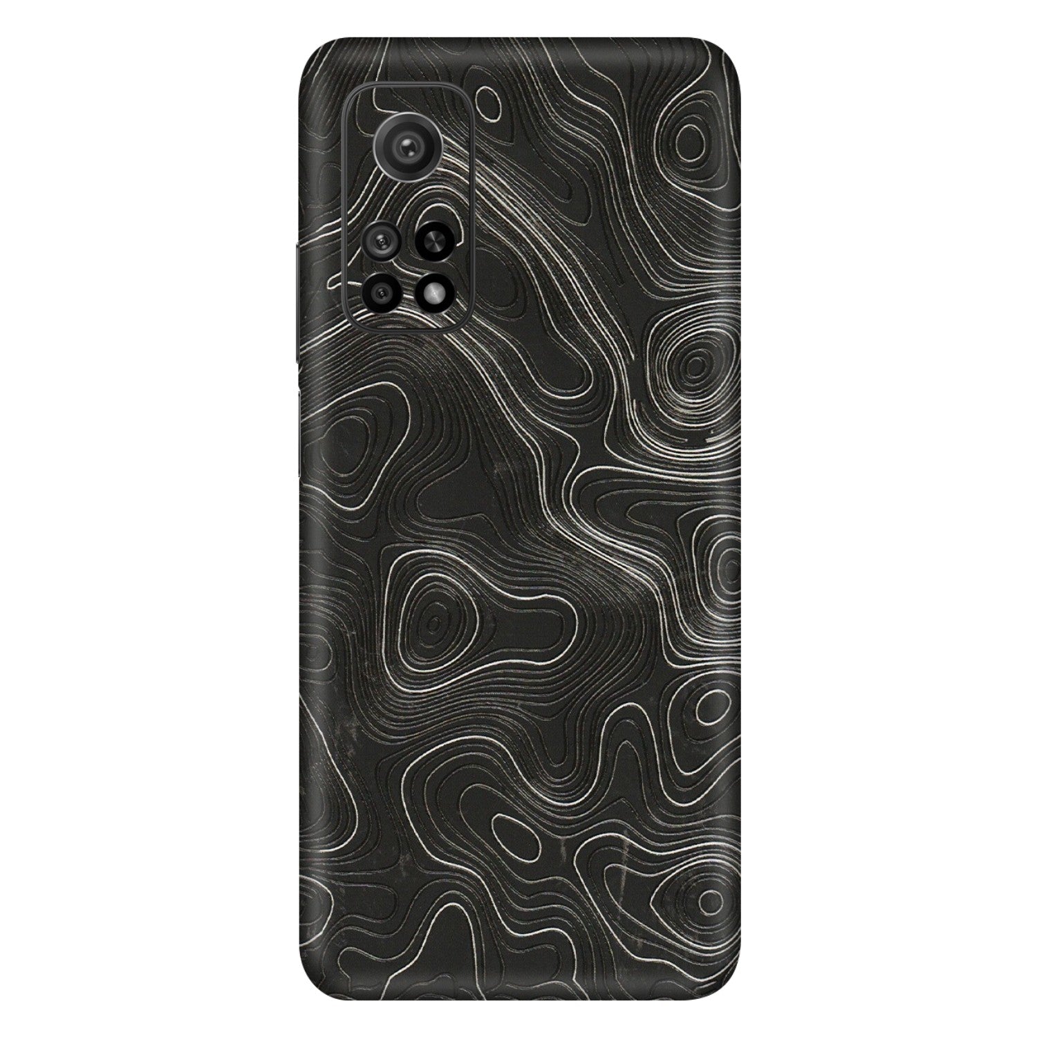 Xiaomi Redmi Phone Skins (All Models) - Abstract White Line Map - 3D Embossed Finish (L-269) Mi 10T 5G