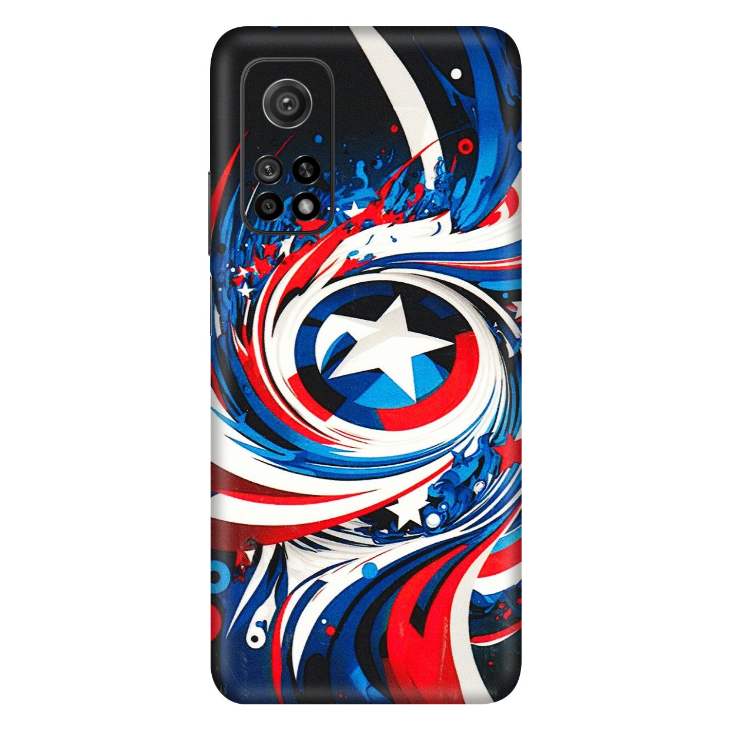 Xiaomi Redmi Phone Skins (All Models) - Captain America Logo - 3D Embossed Finish (L-307) Mi 10T 5G
