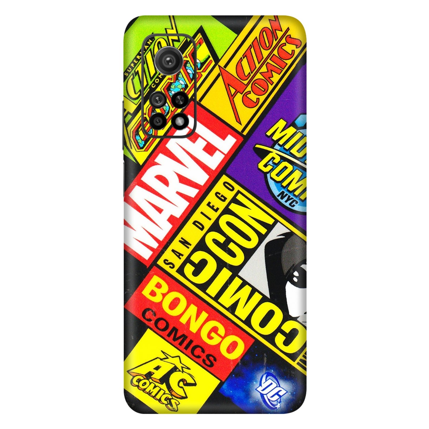 Xiaomi Redmi Phone Skins (All Models) - Bongo Comic Con - 3D Embossed Finish (L-325) Mi 10T 5G