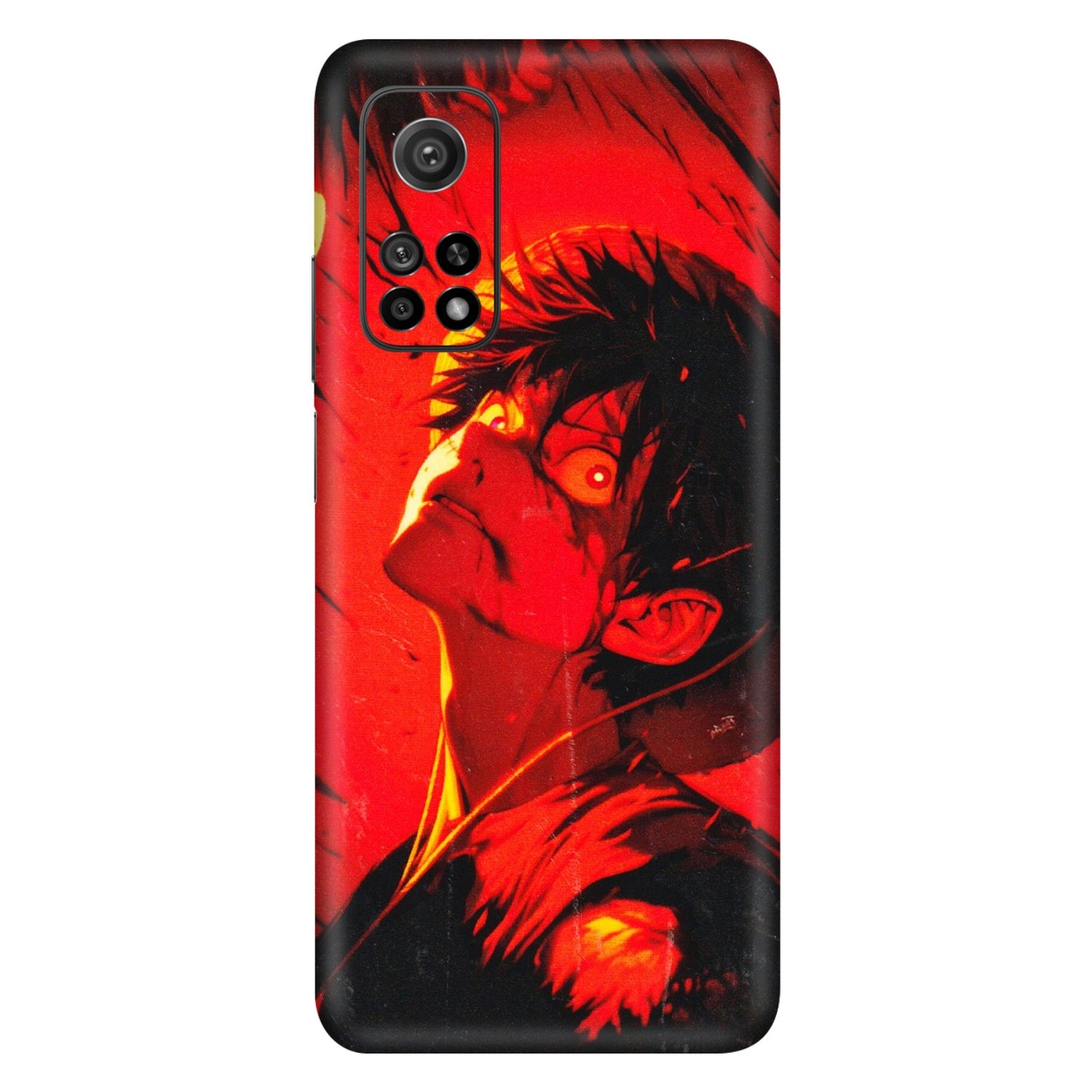 Xiaomi Redmi Phone Skins (All Models) - D.Luffy Power Up One Piece Anime - 3D Embossed Finish (L-326) Mi 10T 5G
